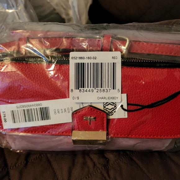 Kate Landry Red Charlie Crossbody Purse - Picture 3 of 4
